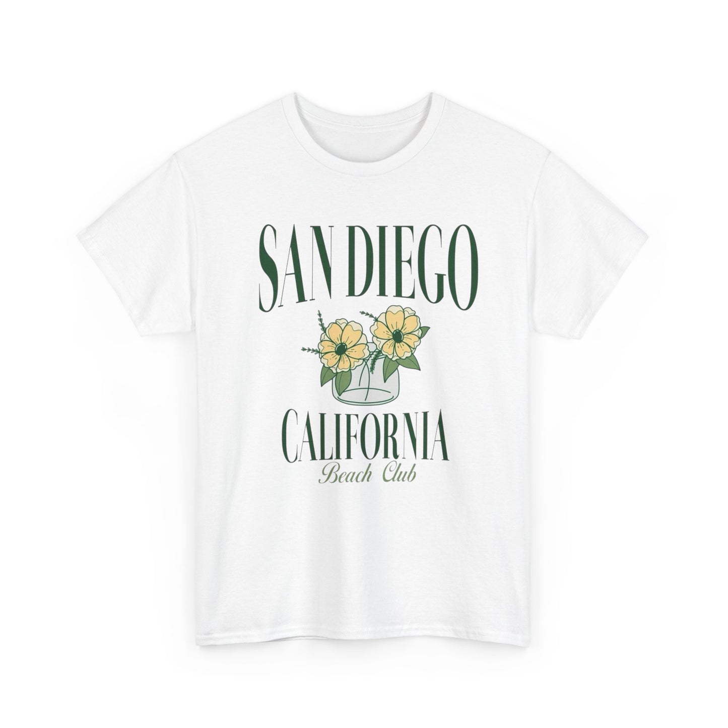 San Diego California Beach Club Graphic T Shirt Adult New Tee