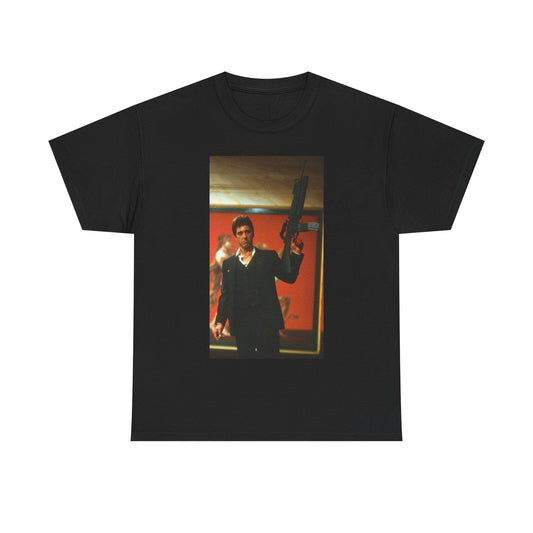 Scarface T-shirt vintage Miami sunset beach retro art Unisex Heavy Cotton Tee