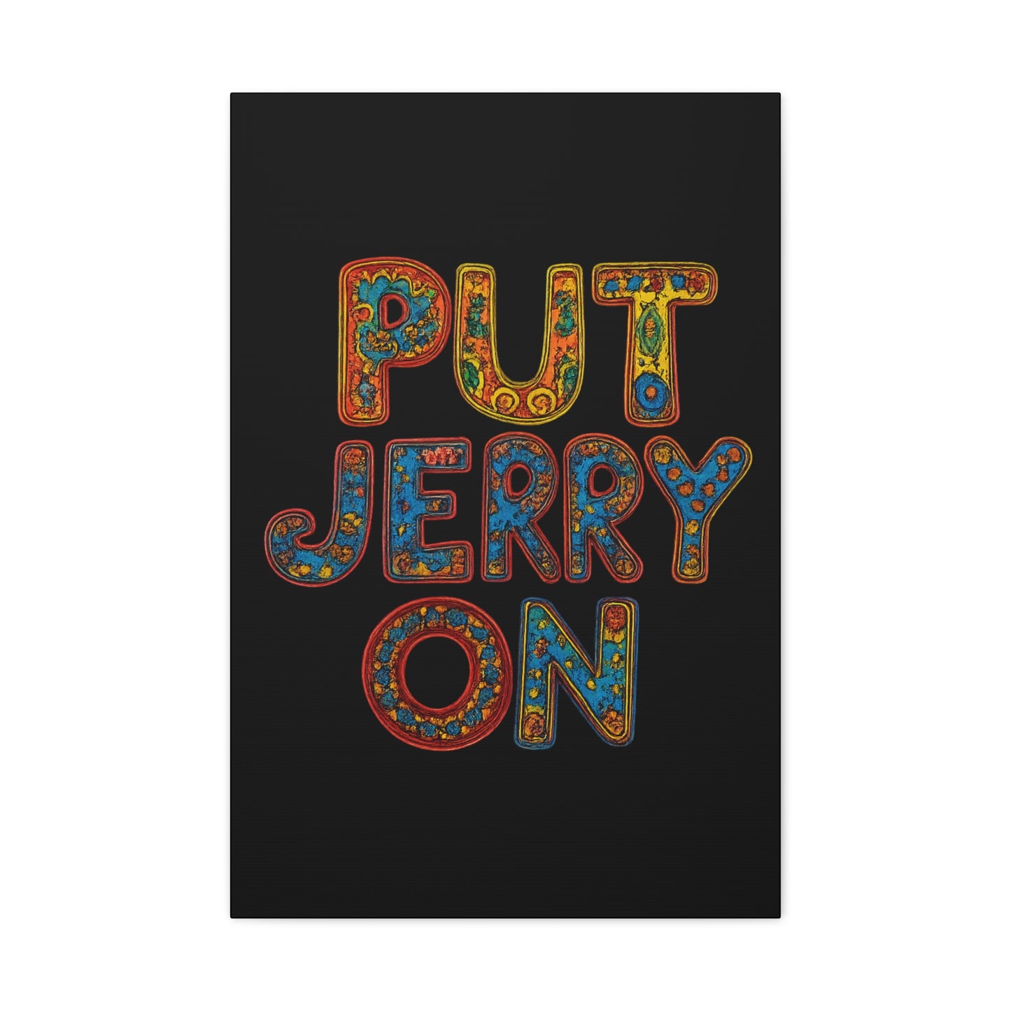 Jerry Garcia Painting Grateful Dead Matte Canvas, Stretched, 1.25"