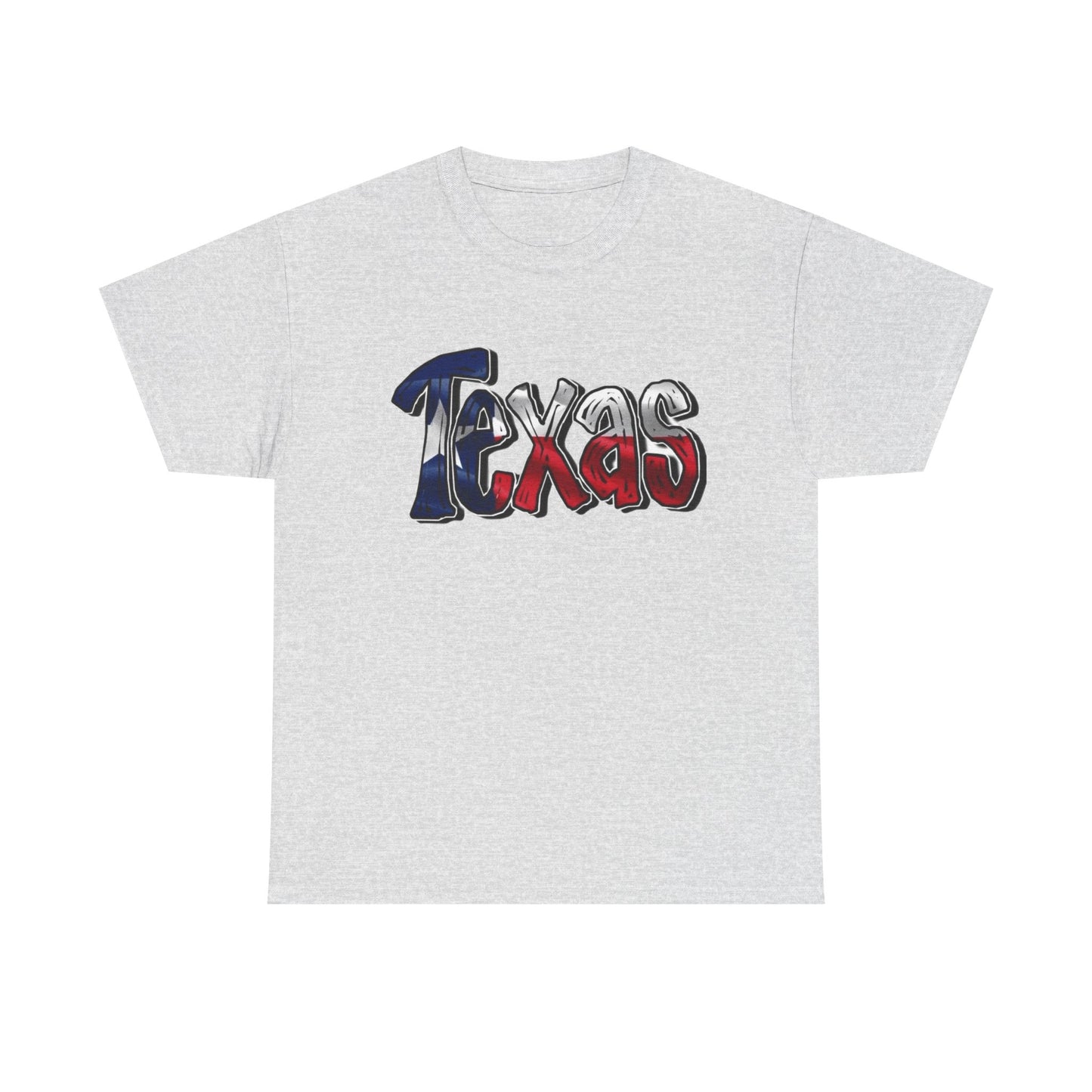Texas State American Flag Graphic T Shirt NEW GIFT Unisex Heavy Cotton Tee