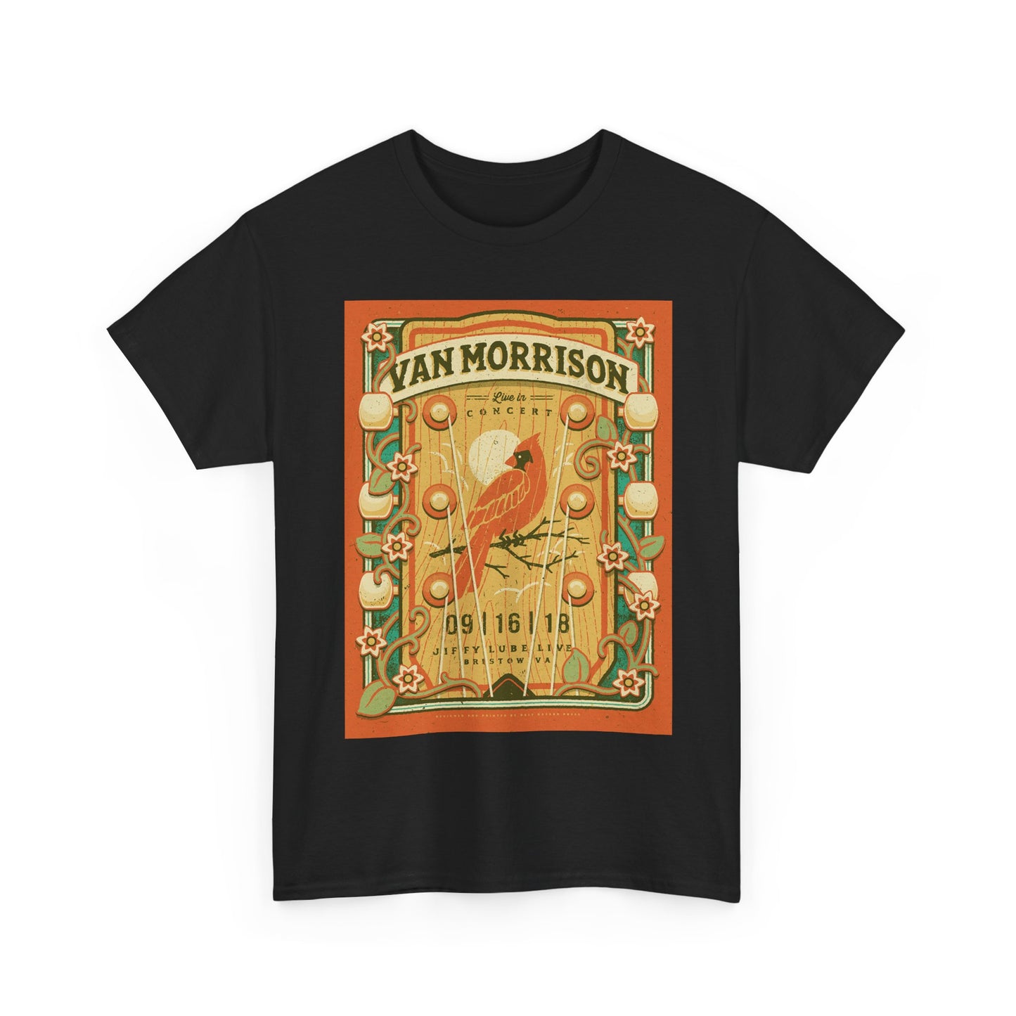 Van Morrison Tshirt Vintage rock classic Retro Poster merch Unisex Heavy Cotton