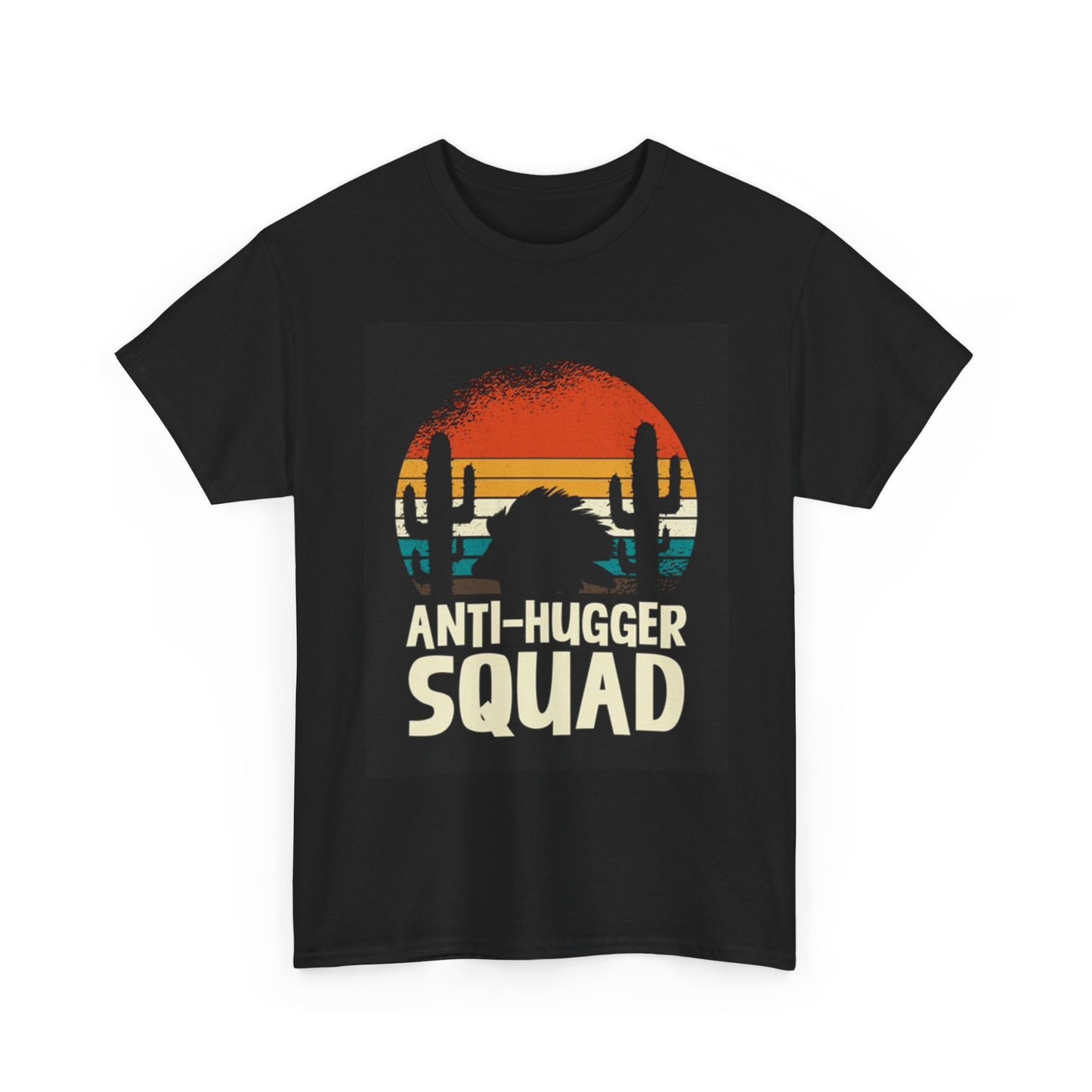 Anti Hugger Squad Funny Graphic T Shirt Unisex Heavy Cotton Tee