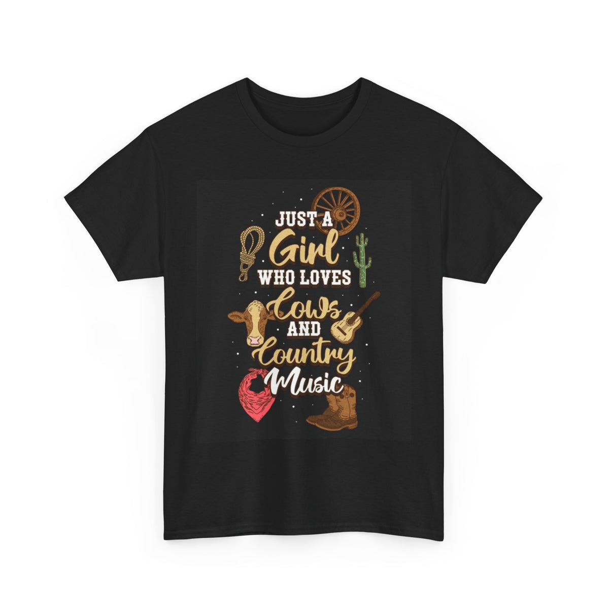 Cowgirls and Country Music Tshirt Retro Boots Country Fest USA Unisex Cotton Tee