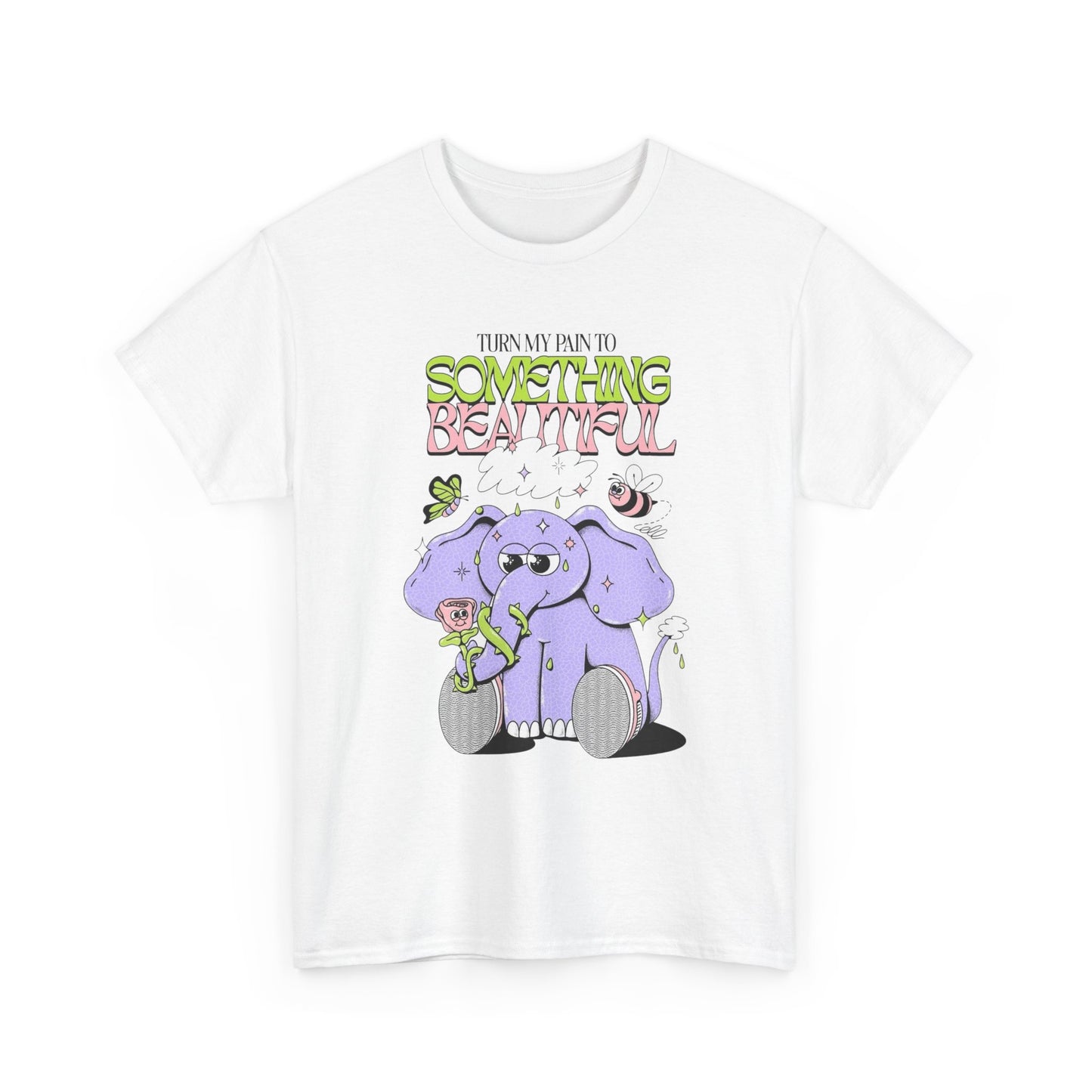 Turn Pain Into Something Beautiful Graphic T Shirt Unisex Heavy Cotton Tee