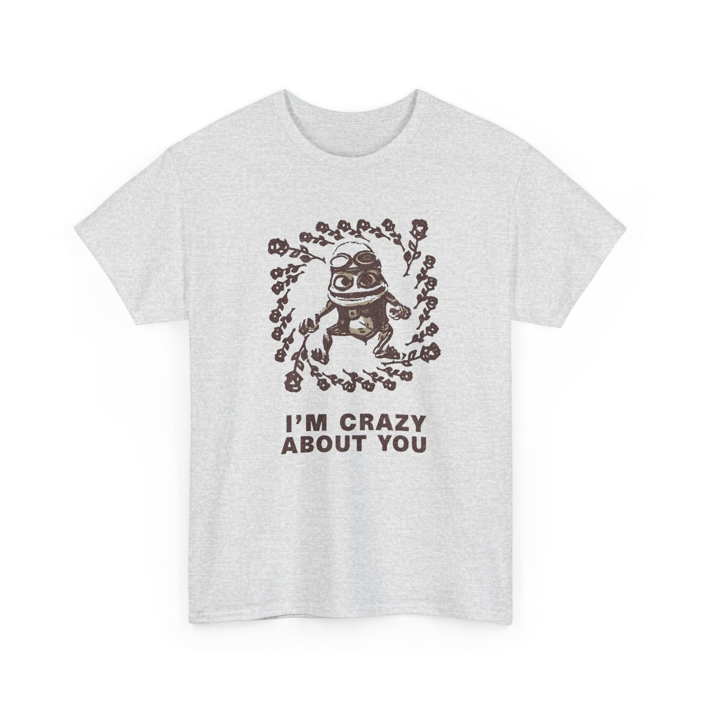 Crazy About You Frog Graphic T Shirt NEW ADULT Unisex Heavy Cotton Tee