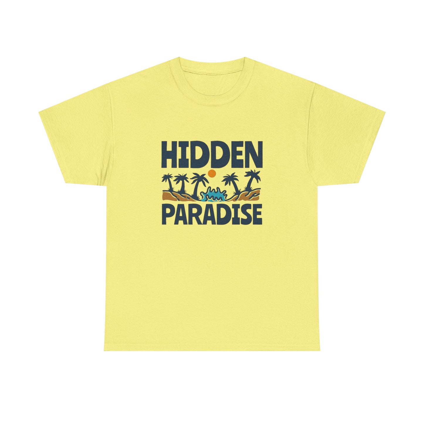 Hidden Paradise Graphic T Shirt NEW Adult Unisex Heavy Cotton Tee