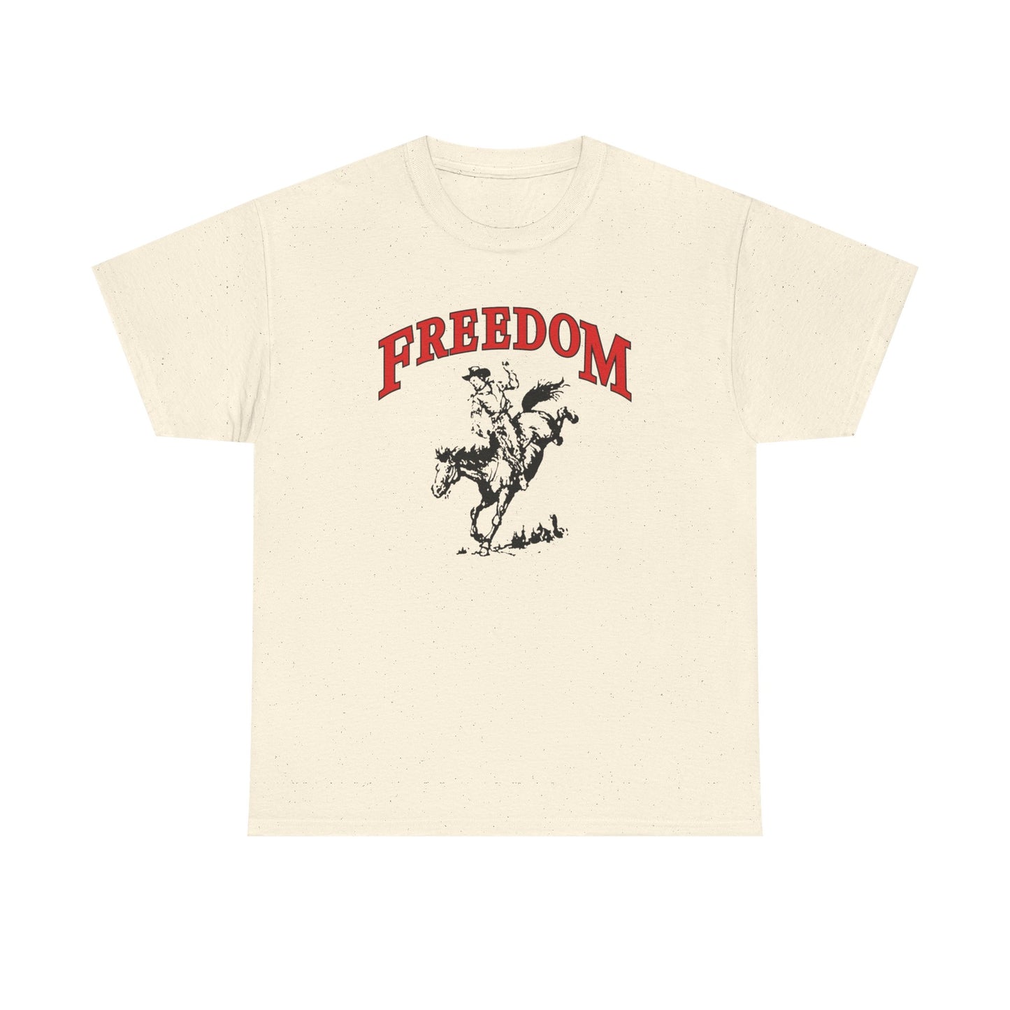 Freedom Western Cowboy Graphic T Shirt Heavy Cotton Tee NEW Gift