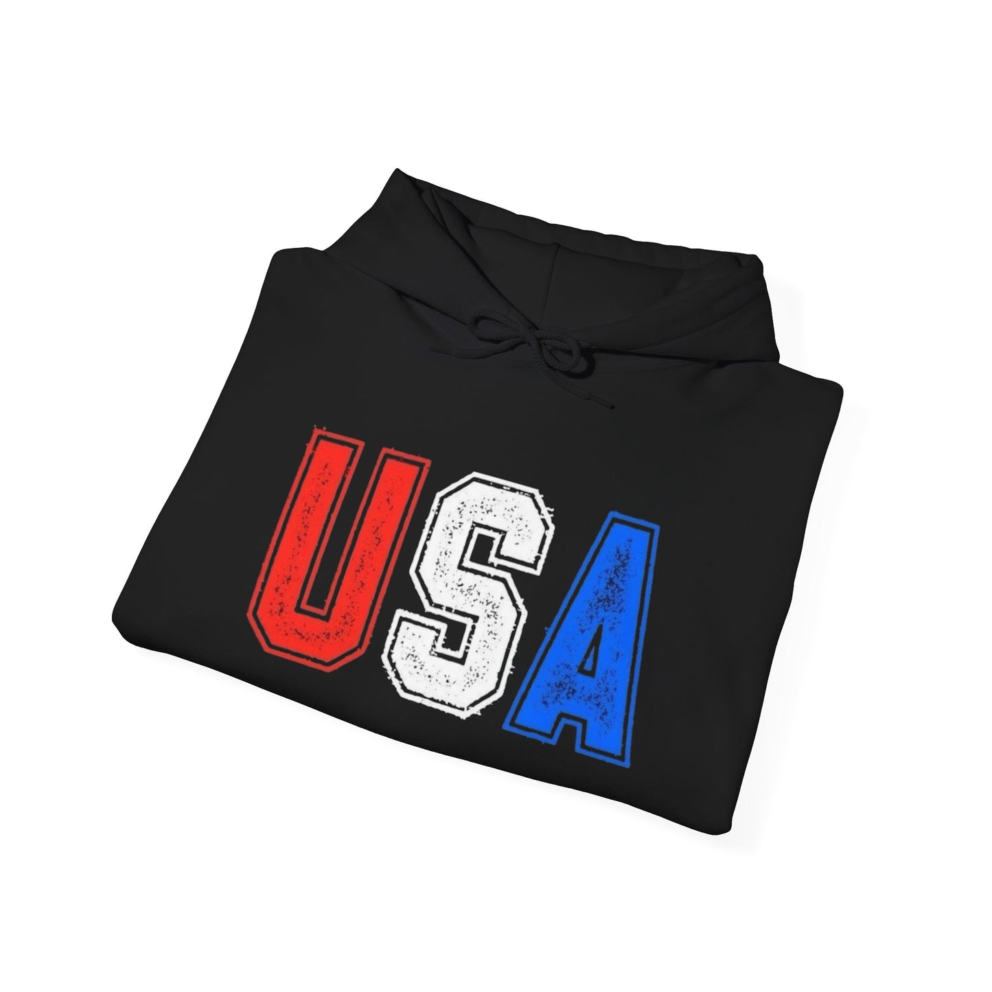 USA Red White And Blue Graphic Hoodie Unisex Heavy Blend™ Hooded Sweatshirt