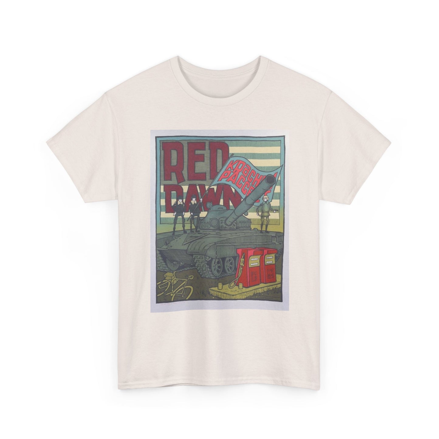 Red Dawn Graphic T Shirt Vintage Movie Poster Retro Unisex Heavy Cotton Tee