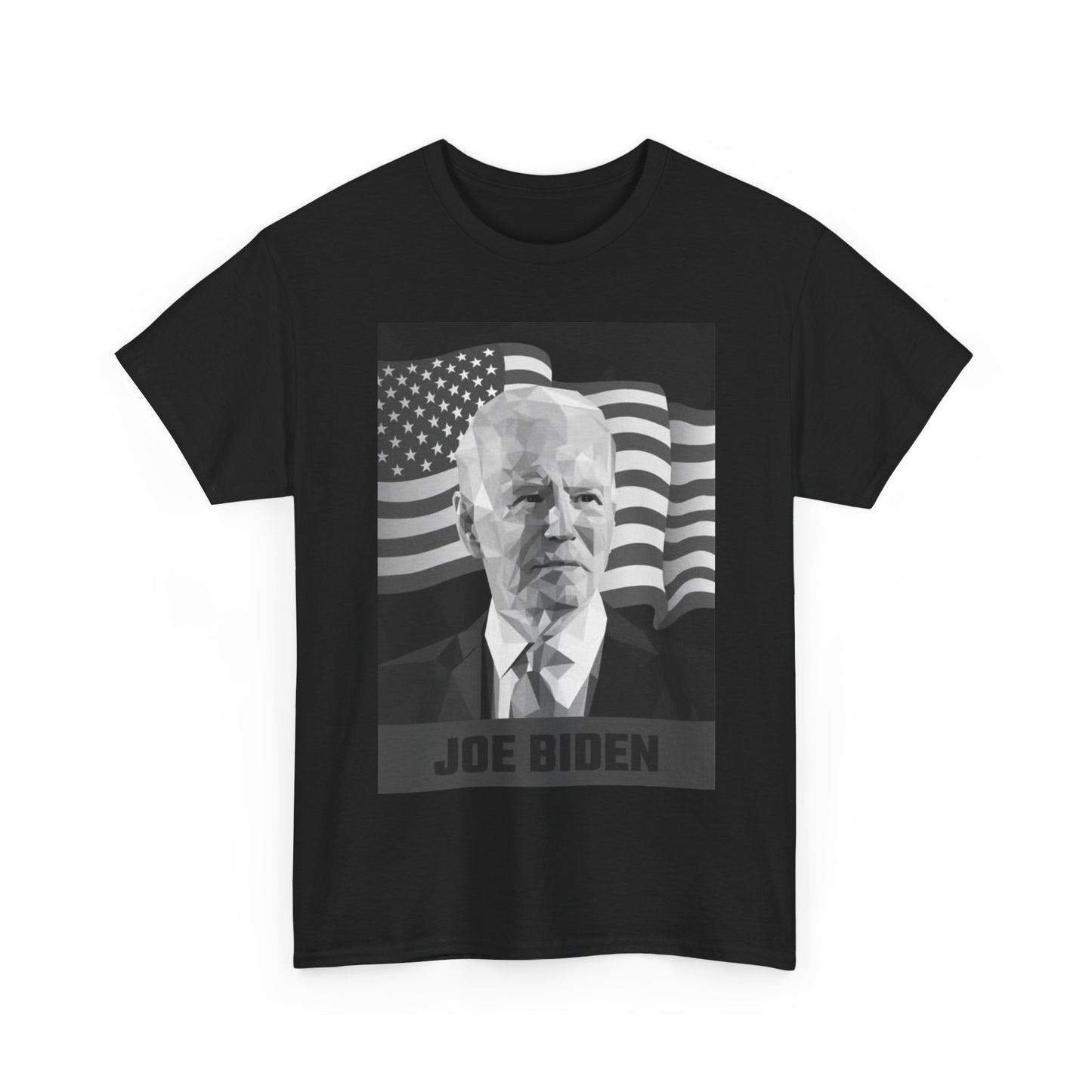 Joe Biden Tshirt Black and white Flag Democrat vote Unisex Heavy Cotton Tee