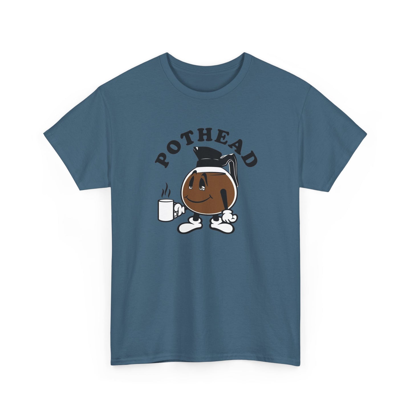 Pothead Funny Coffee Jokes Graphic T Shirt NEW Unisex Heavy Cotton Tee