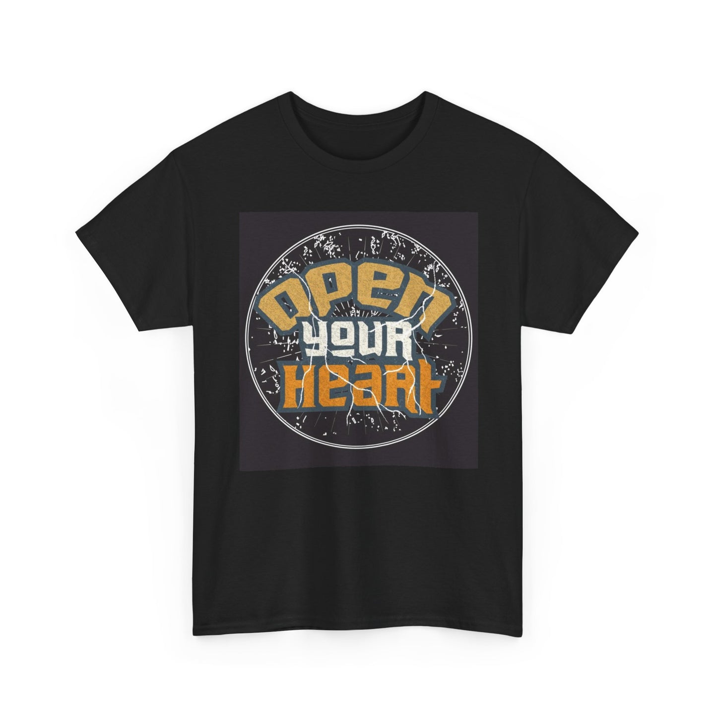 Open Your Heart Graphic T Shirt Unisex Heavy Cotton Tee