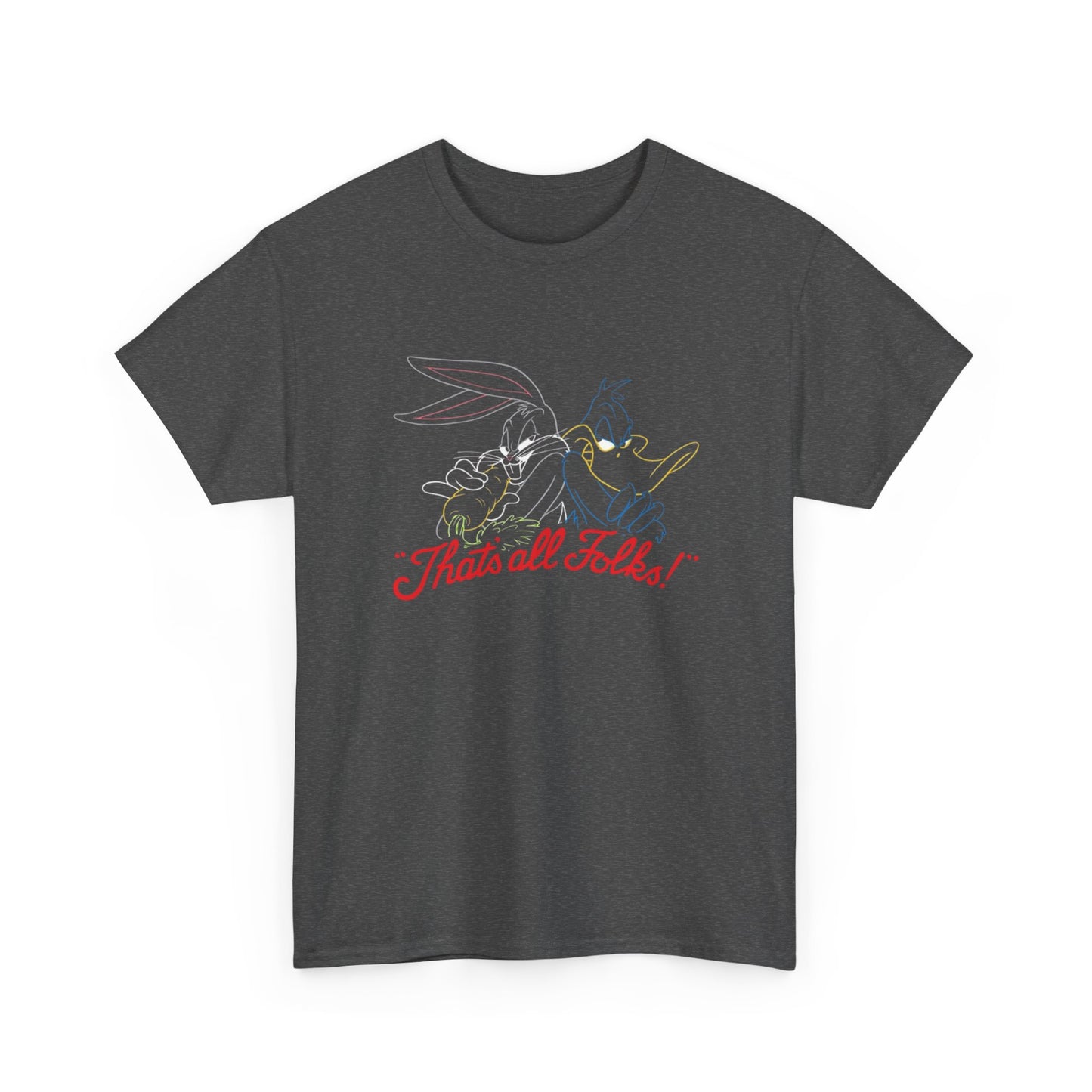 That's All Folks Vintage Cartoon Graphic T Shirt NEW ADULT Tee