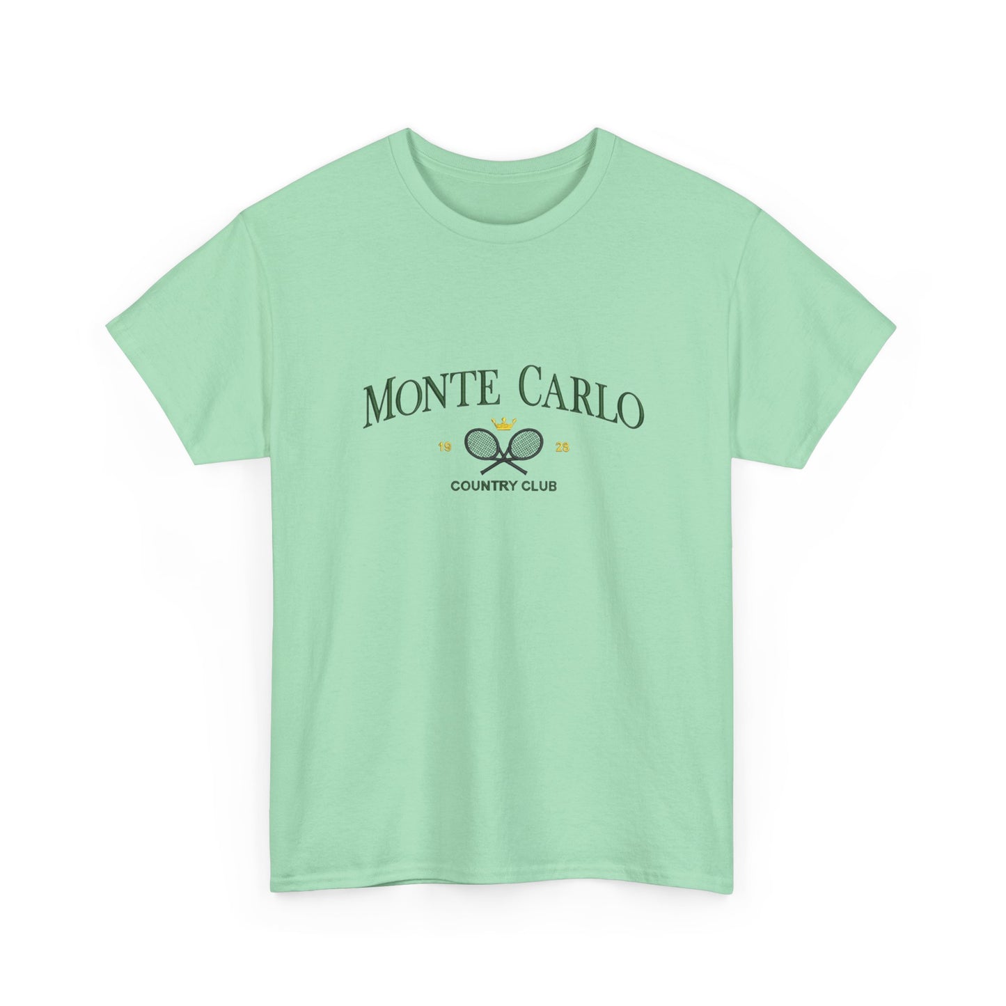 Monte Carlo Country Club Graphic T Shirt NEW Unisex Heavy Cotton Tee