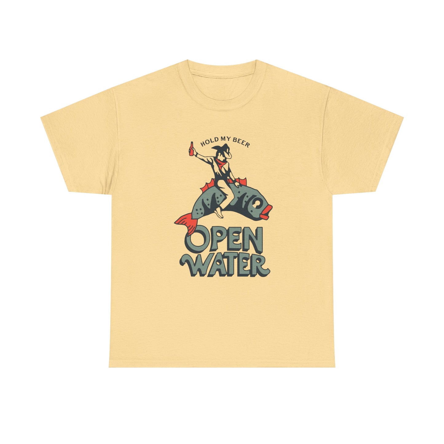 Hold My Beer Fishing Graphic T Shirt NEW ADULT Unisex Heavy Cotton Tee