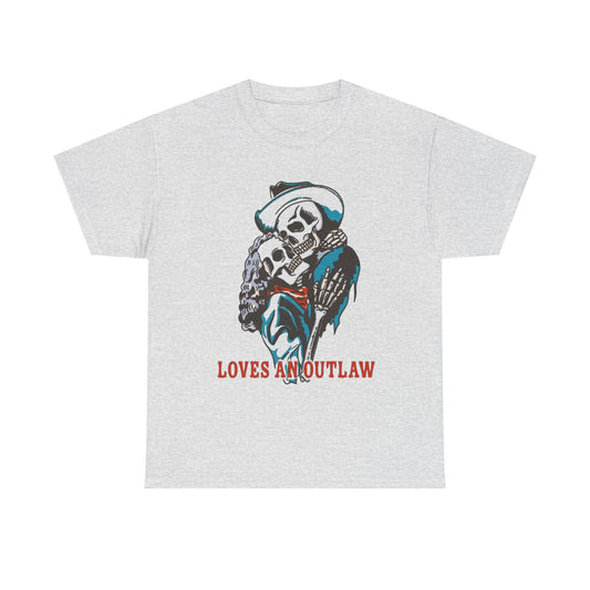 Loves An Outlaw Western Graphic T Shirt S-5XL NEW Unisex Heavy Cotton Tee
