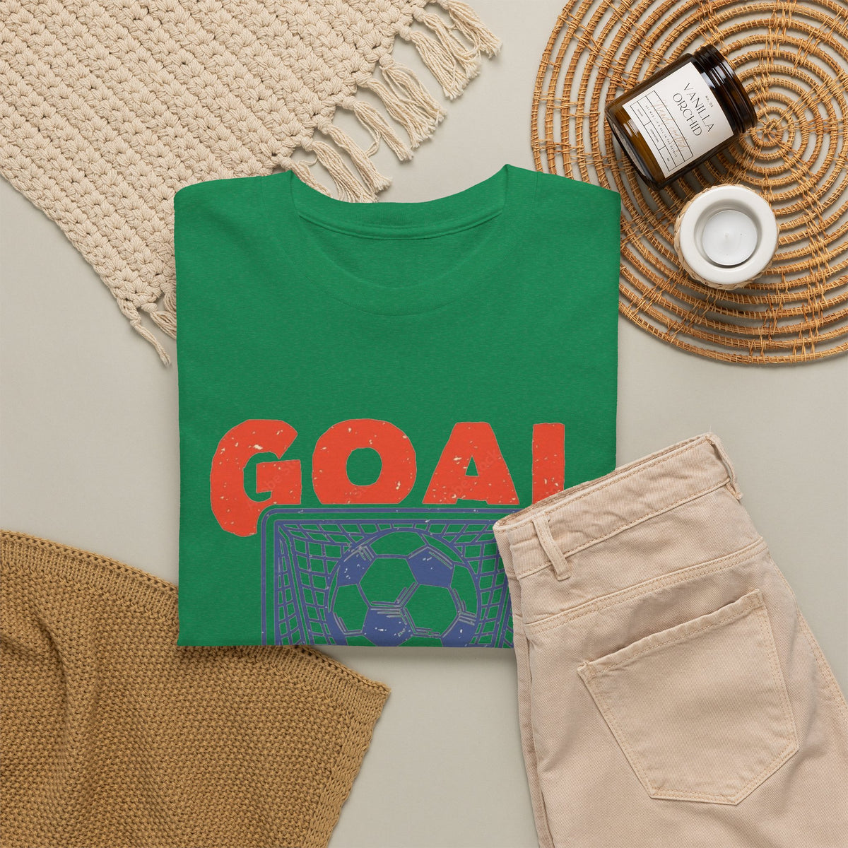 Goal Getter Graphic T Shirt Soccer Men's Heavy Cotton Tee