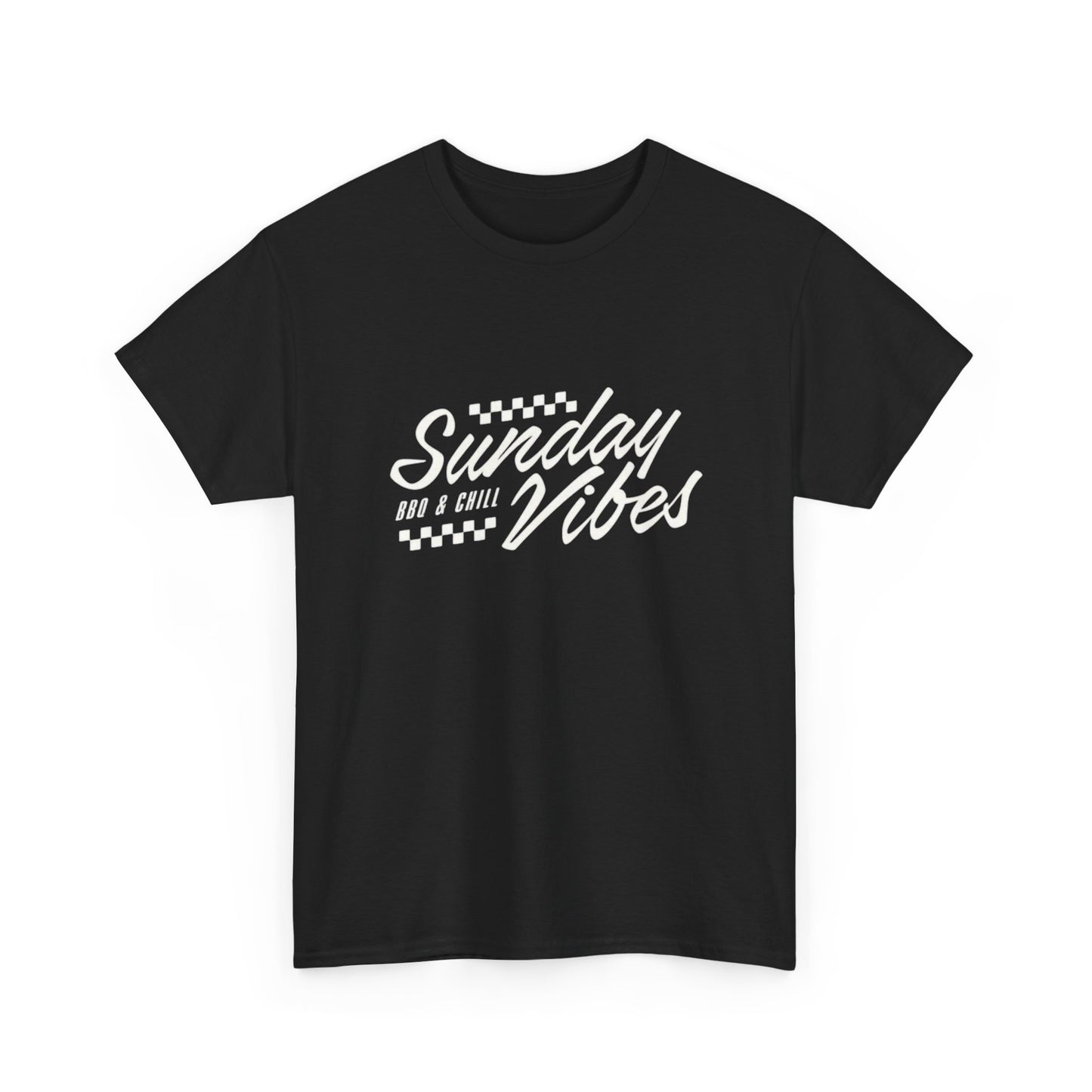 Sunday Vibes BBQ And Chill Graphic T Shirt Unisex Heavy Cotton Tee