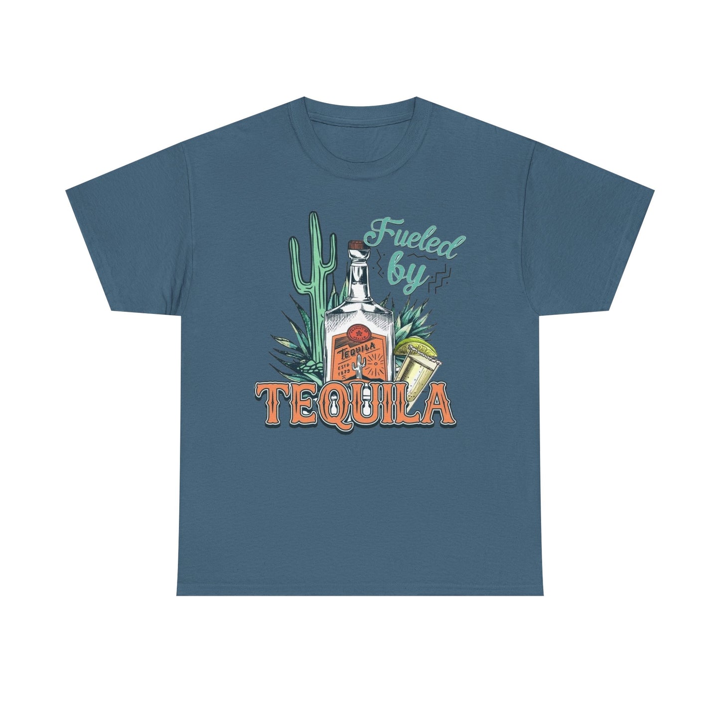 Fueled By Tequila Graphic T Shirt NEW Unisex Heavy Cotton Tee
