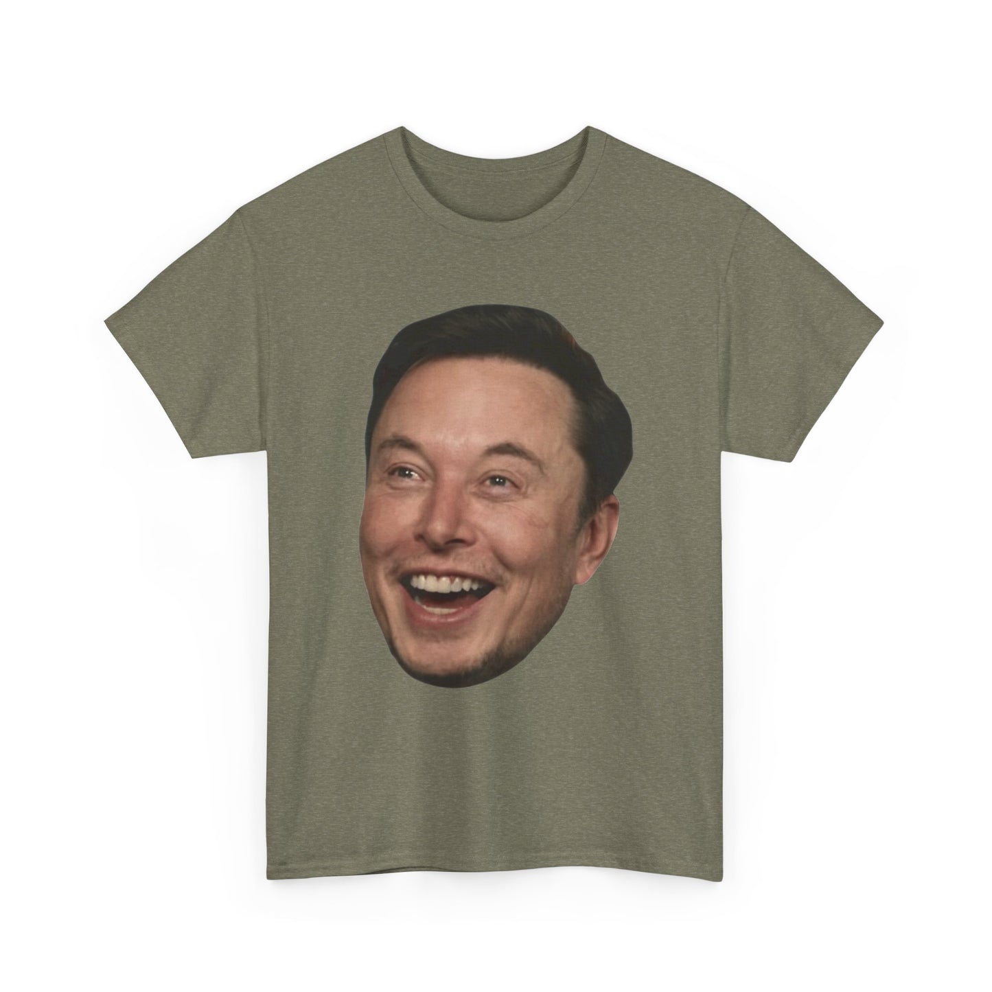 Elon Musk Graphic T Shirt Big Head Funny Poster Tesla Unisex Heavy Cotton Tee