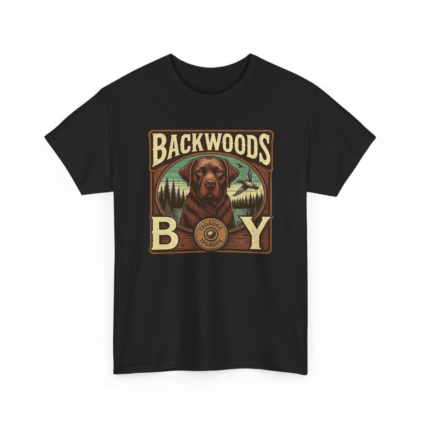 Backwoods Boy Southern Hunting Graphic T Shirt Unisex Heavy Cotton Tee