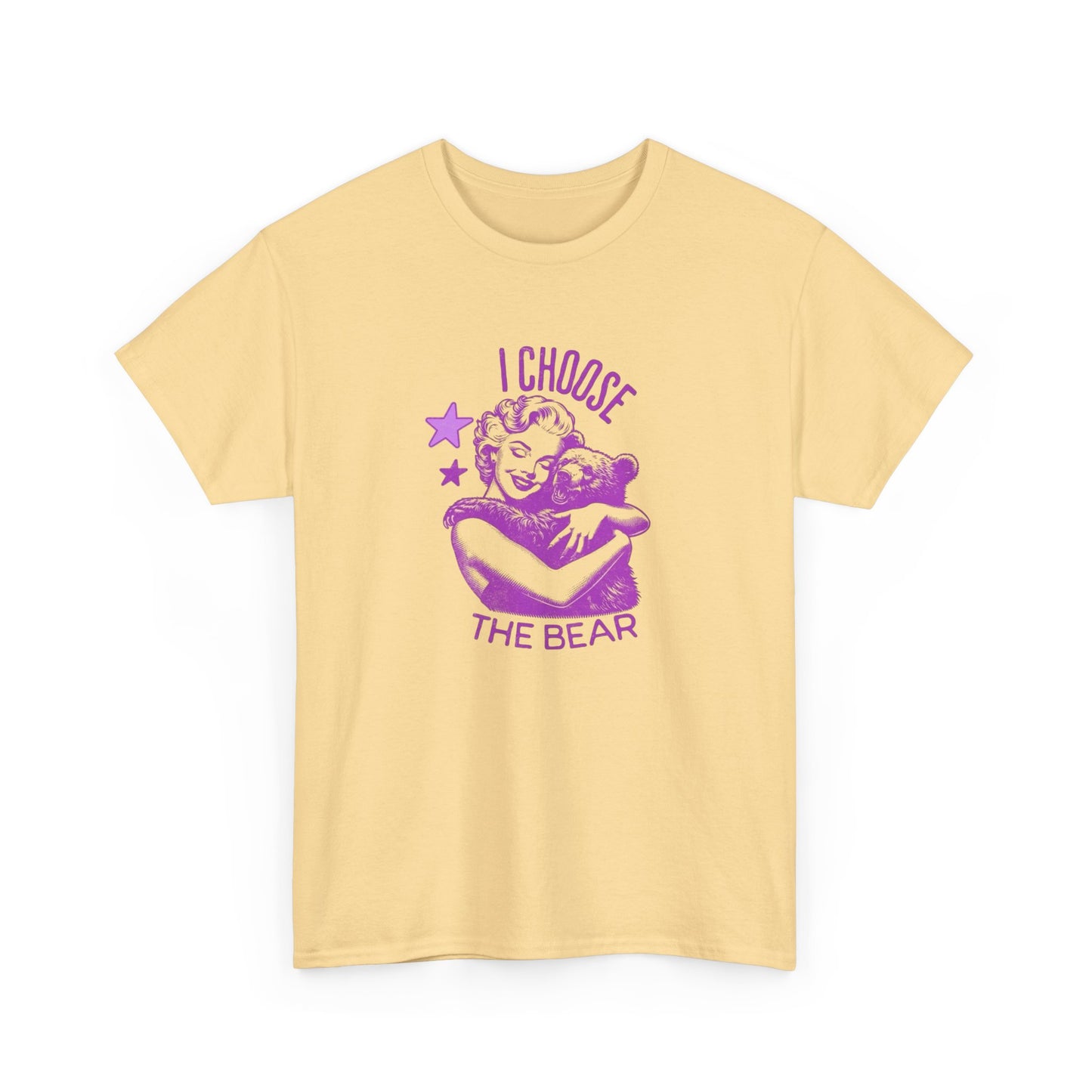 I Choose The Bear Graphic T Shirt NEW ADULT Heavy Cotton Tee