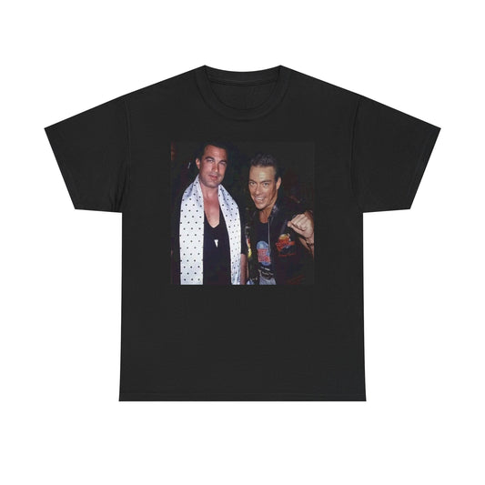 Steven Seagal And Jean Claude Graphic T Shirt NEW Cotton Tee Gift