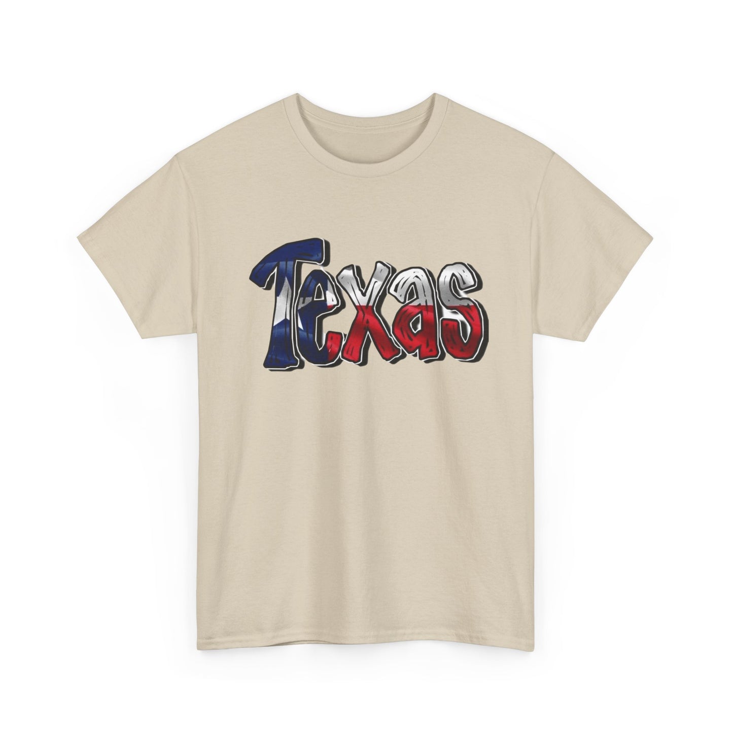 Texas State American Flag Graphic T Shirt NEW GIFT Unisex Heavy Cotton Tee