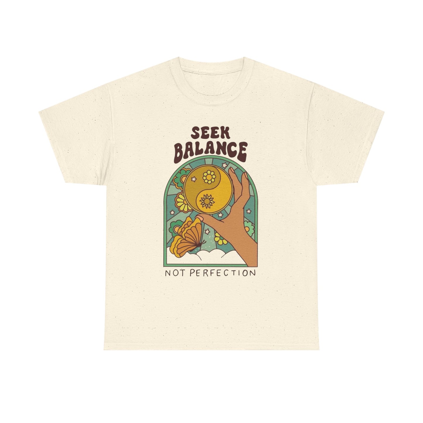 Seek Balance Not Perfection T Shirt Unisex Heavy Cotton Tee