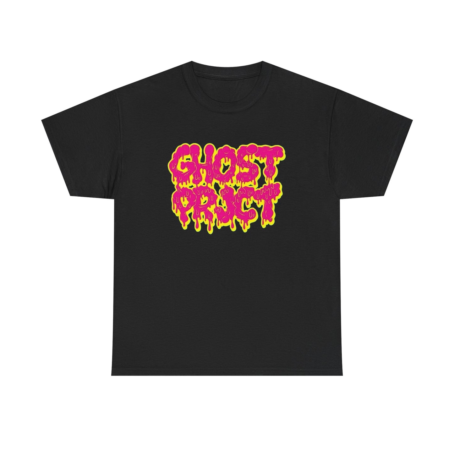 Ghost Project Retro Drippy Vibes Trippy Graphic T-Shirt Unisex Heavy Cotton Tee