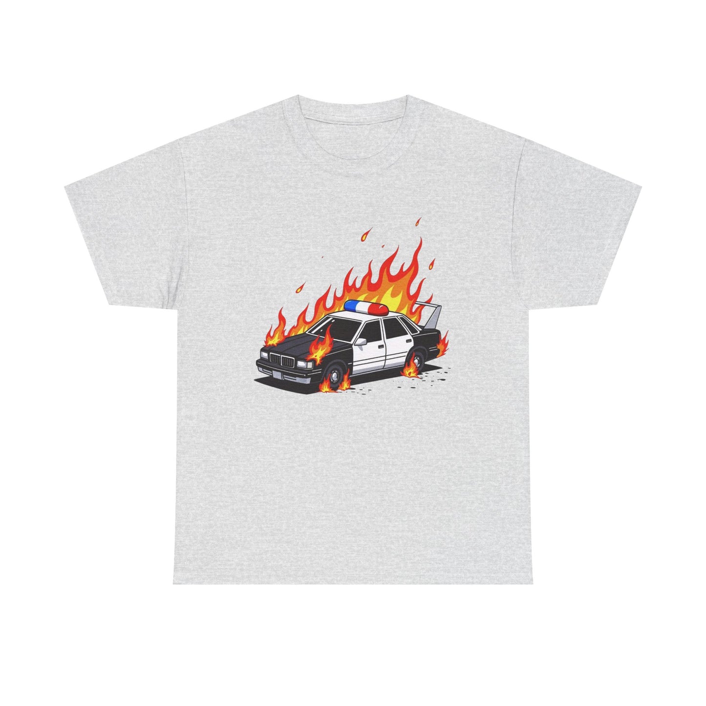 Flaming Cop Car Graphic T Shirt Unisex Gift New AMERICAN VINTAGE