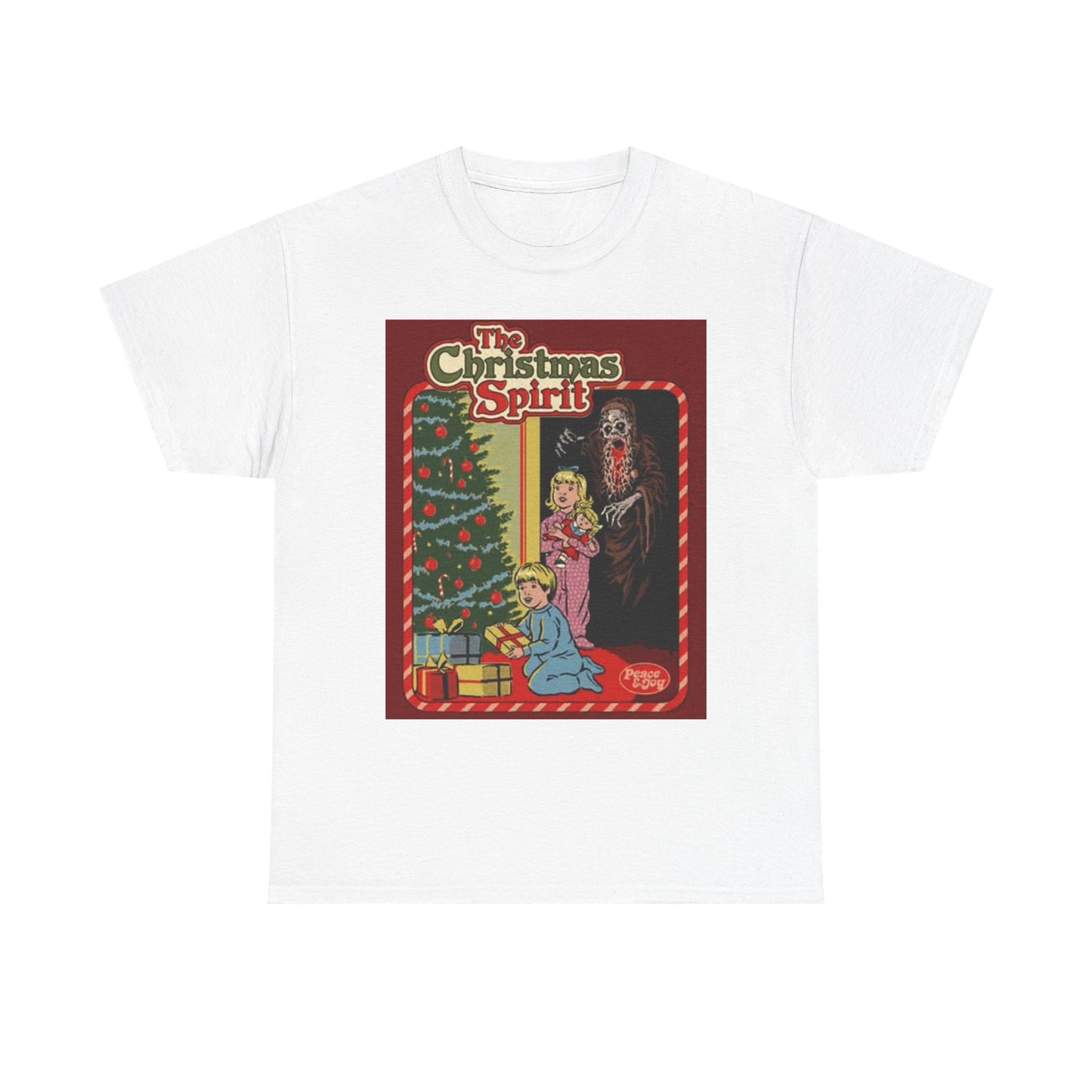 The Christmas Spirit Graphic T Shirt Funny Holidays Santa Unisex Heavy Cotton