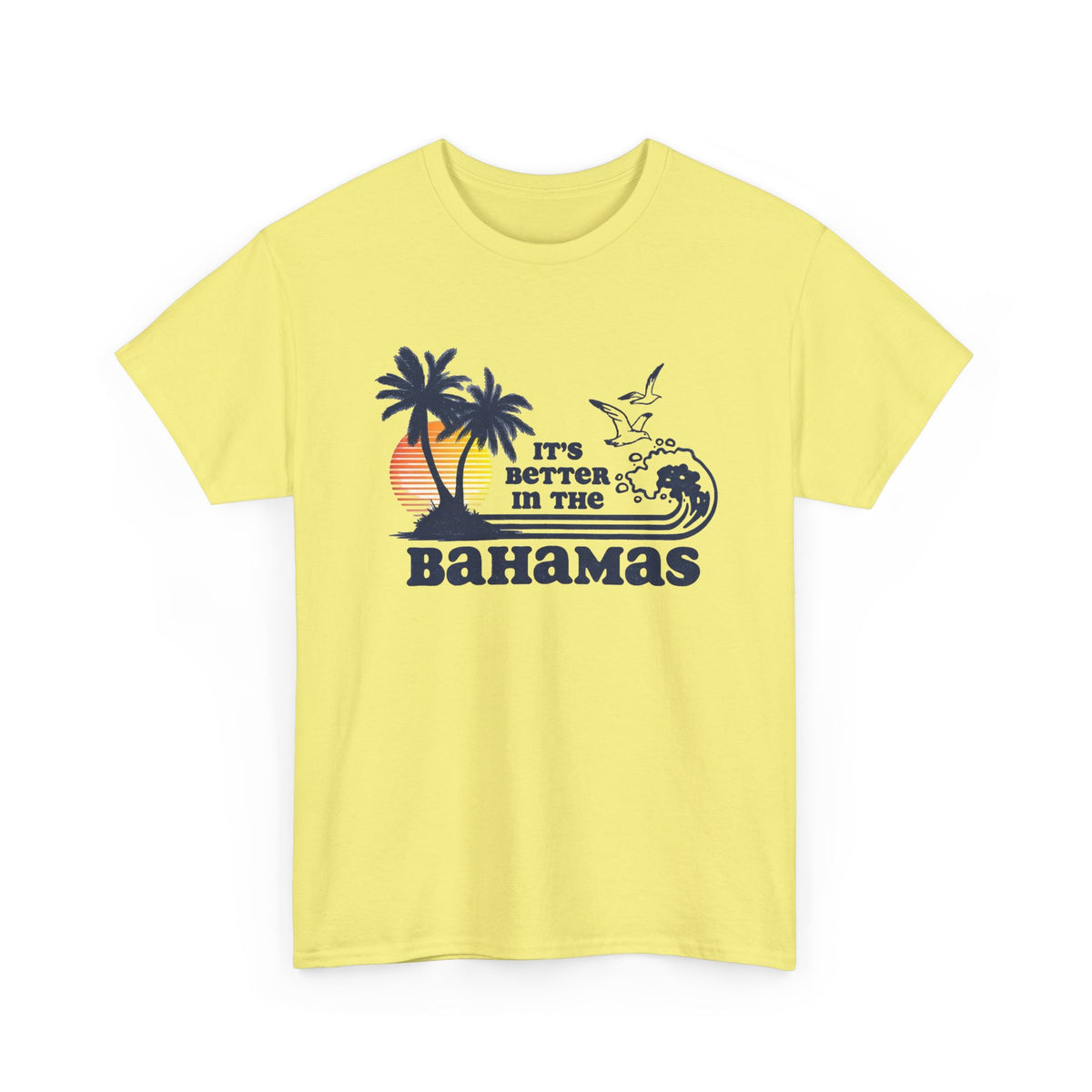 Bahamas Palm Tree Sunset Graphic T-Shirt Men's Graphic Tee