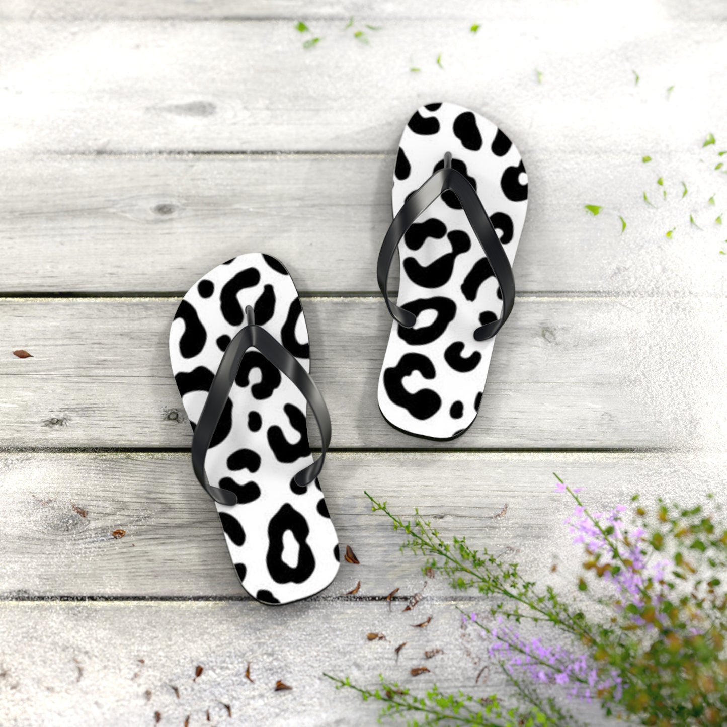Leopard Print Beach Sandals, Slides for Summer, Flip Flops, Water Resistant