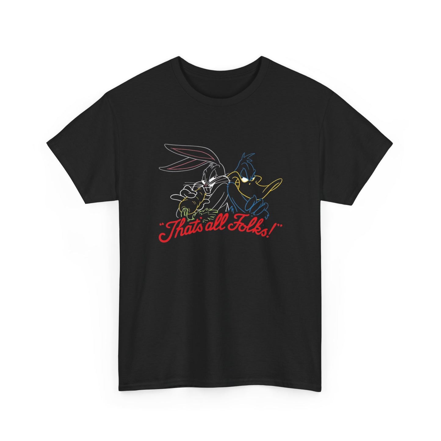 That's All Folks Vintage Cartoon Graphic T Shirt NEW ADULT Tee