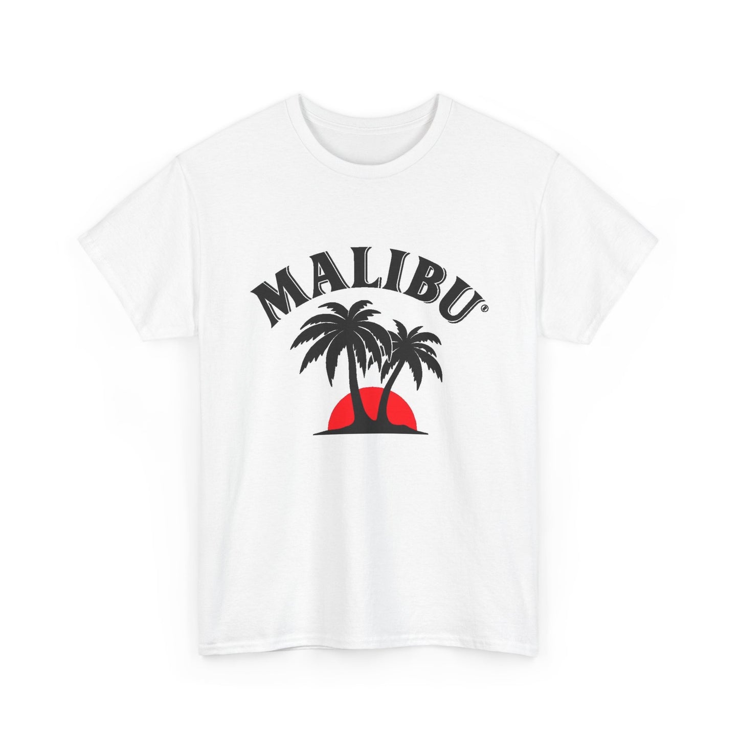 Malibu Graphic T Shirt Carribean Rum Logo Unisex Heavy Cotton Tee