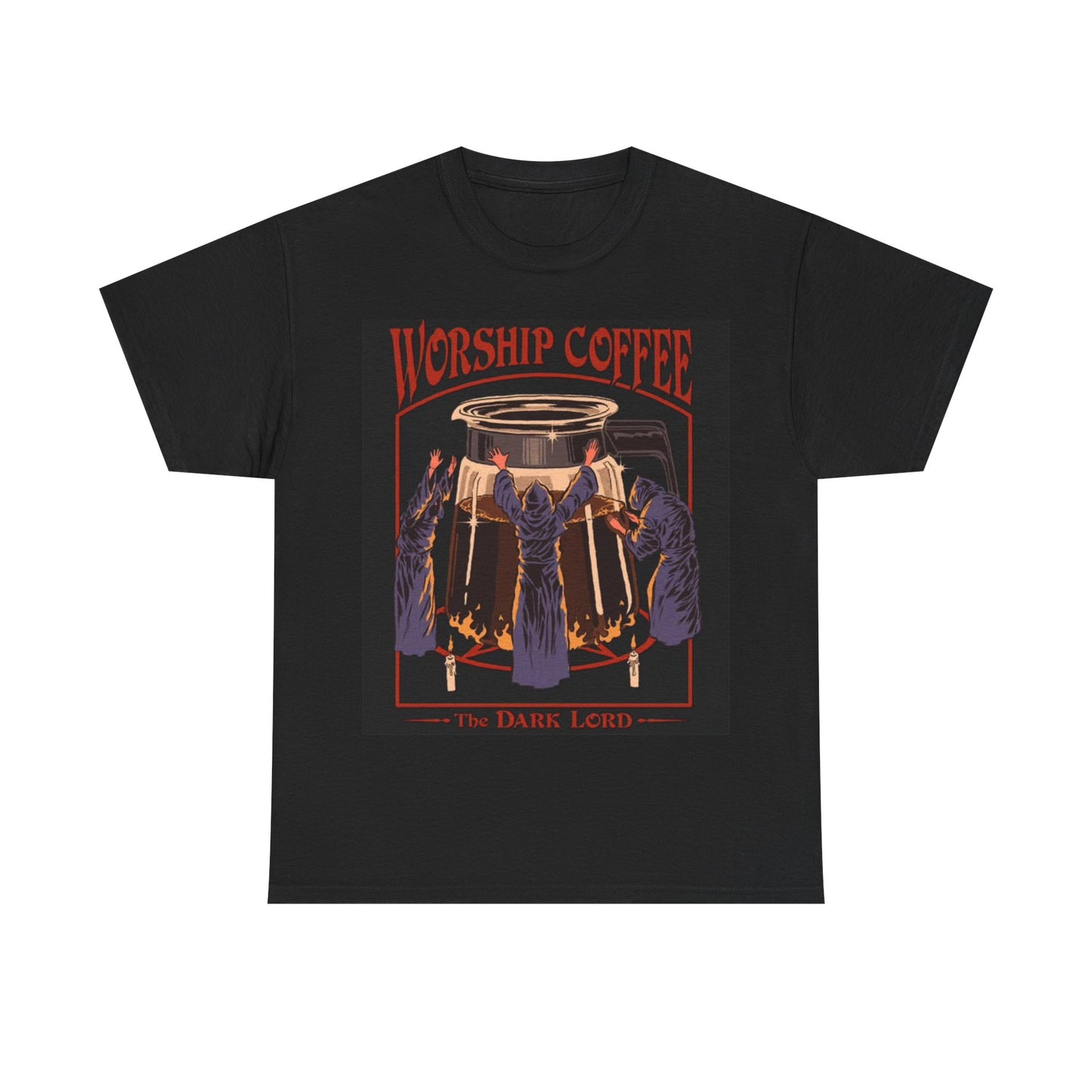 Worship Coffee T-shirt Funny Gift Dunkin’s Starbucks Stanley Heavy Cotton Tee