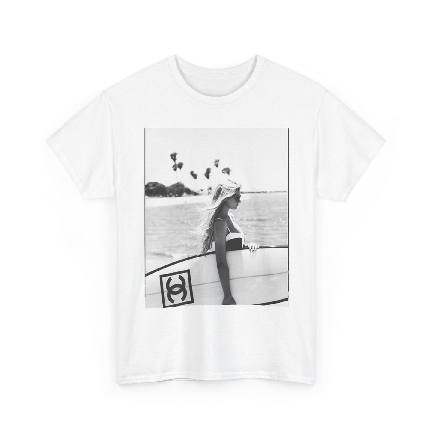 Vintage Surfing Poster T Shirt BRAND NEW Apparel Unisex Graphic Tee USA Chanel
