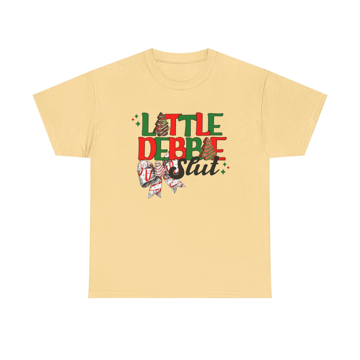 Little Debbie Slut Funny Christmas Graphic T Shirt Unisex NEW Heavy Cotton Tee
