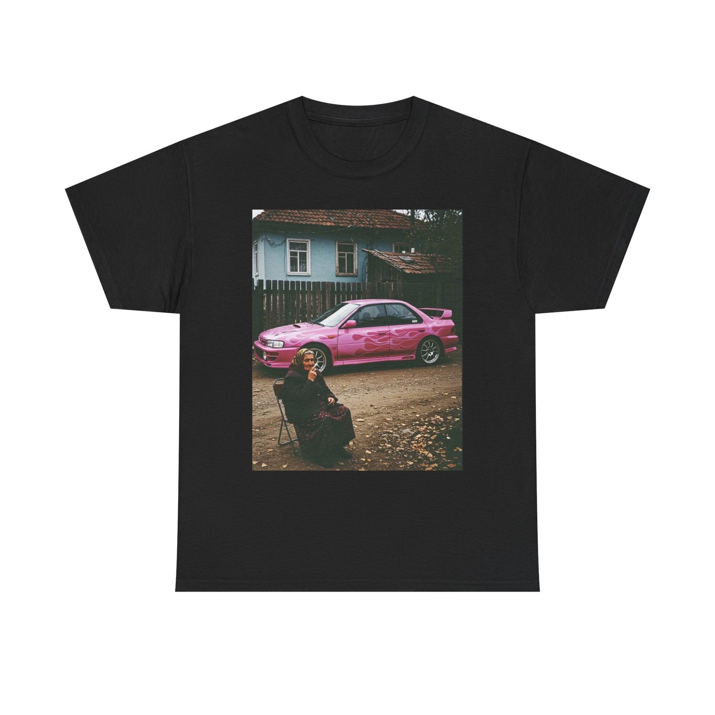 Subaru Granny Funny Graphic T Shirt Men's Heavy Cotton Tee - Quality - Modern True to Size