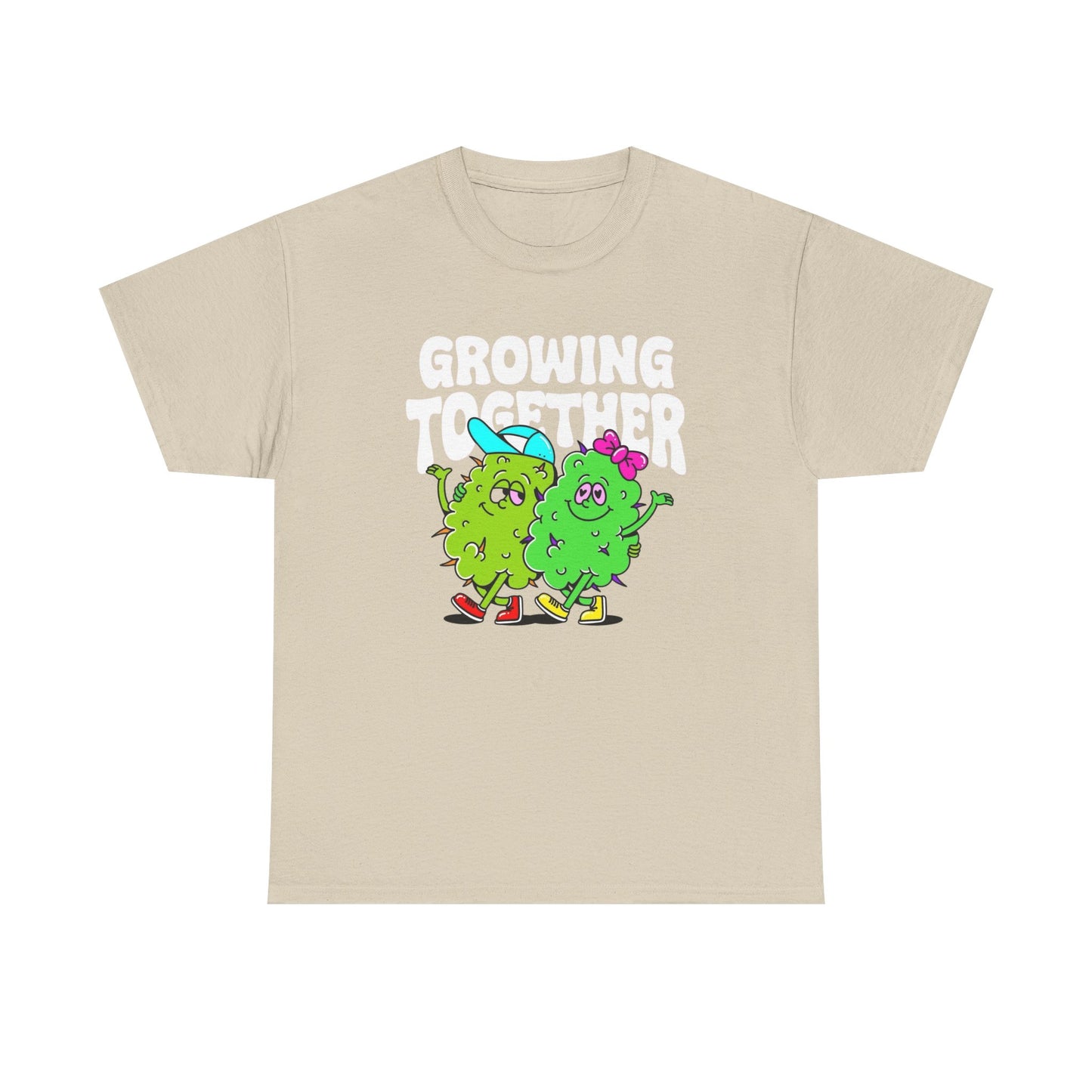 Growing Together Weed Nugs Funny T-Shirt NEW Gift Unisex Heavy Cotton Tee