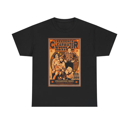 Creedence Clearwater Revival T-shirt vintage art poster Unisex Heavy Cotton Tee