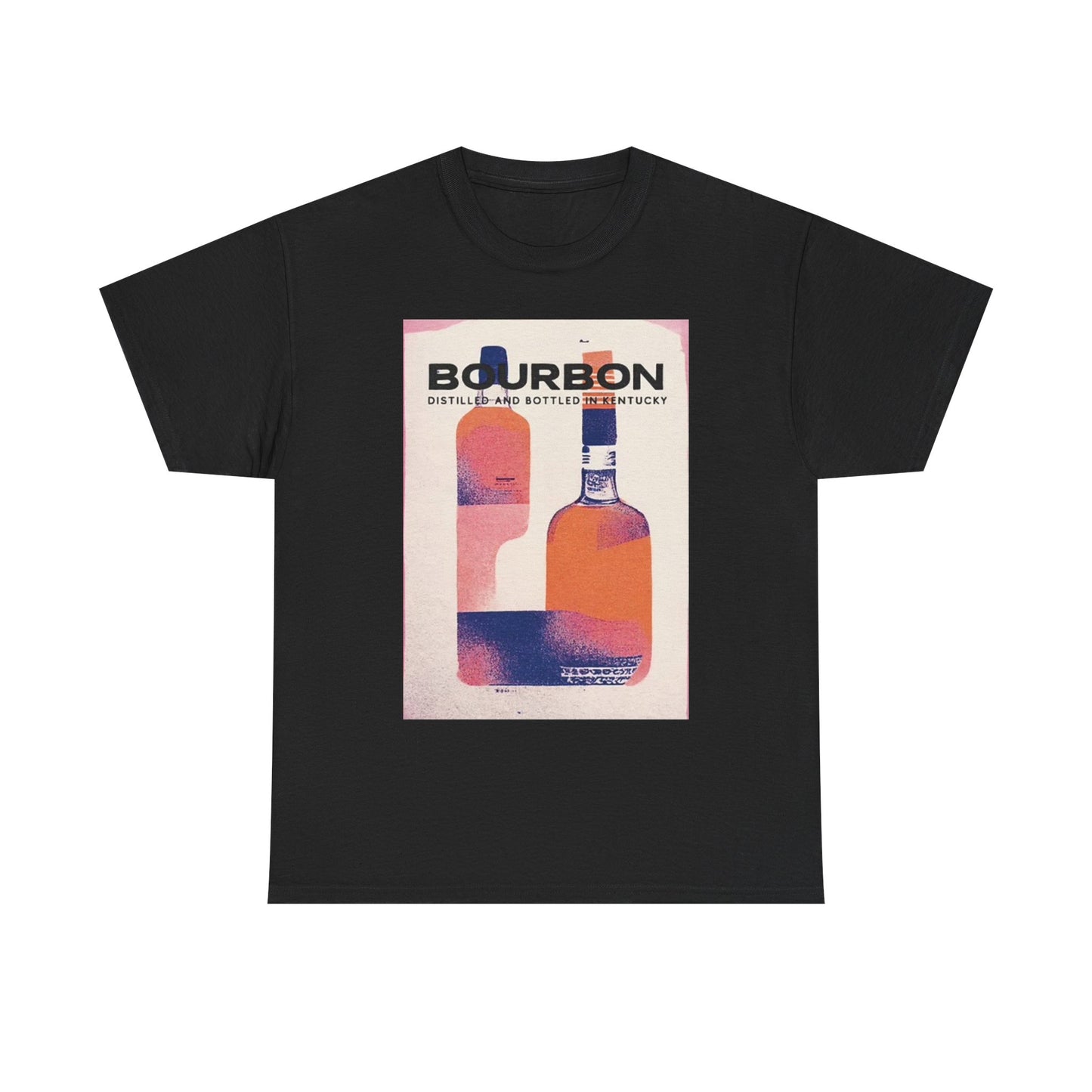 Bourbon Graphic T Shirt Kentucky Whiskey Vintage Retro Unisex Heavy Cotton Tee