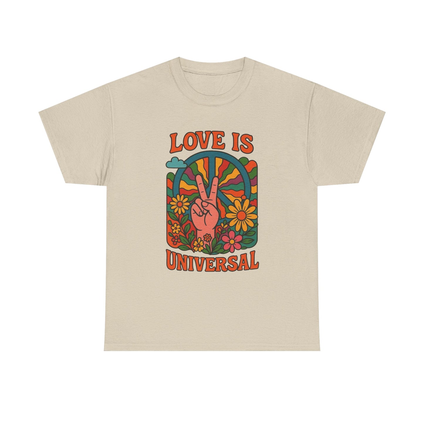 Love Is Universal Peace Graphic T Shirt Adult NEW