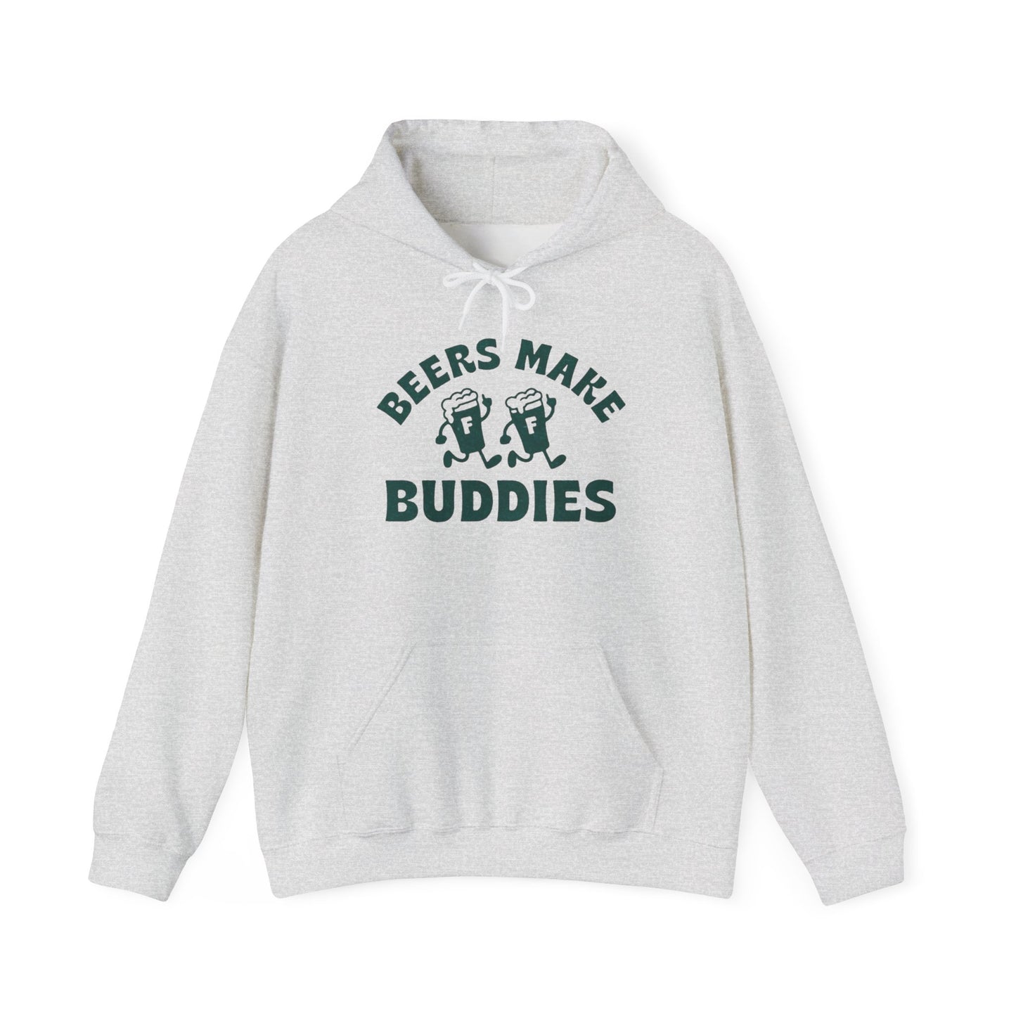 Beers Make Buddies Graphic Hoodie Unisex Heavy Blend™ Hooded Sweatshirt