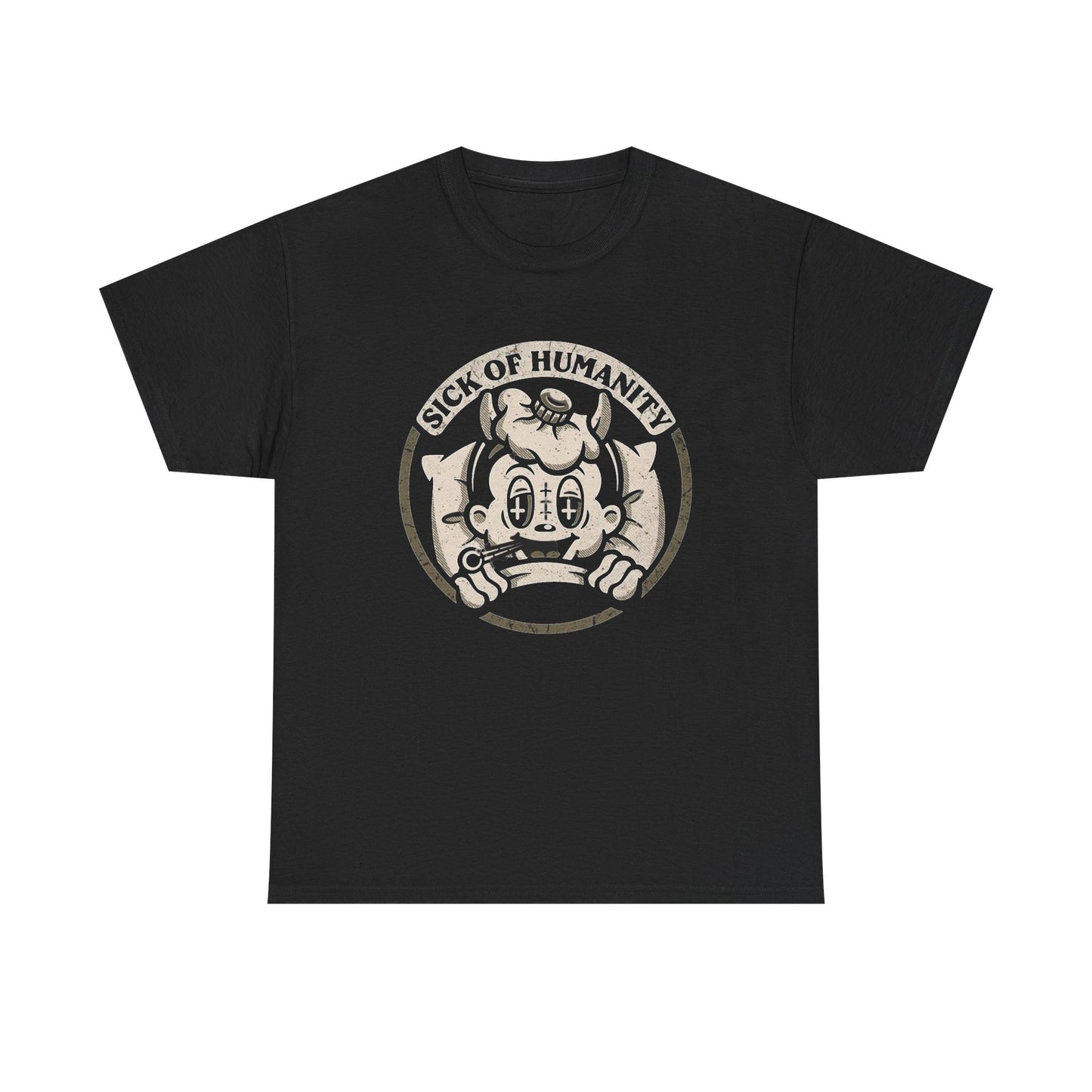 Sick Of Humanity Graphic T Shirt Unisex Heavy Cotton Tee GIFT NEW