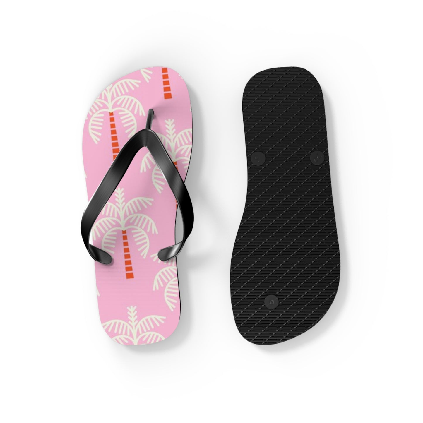 Waves And Sun Sandals Pink Palms Summer Flip Flops Slides BRAND NEW