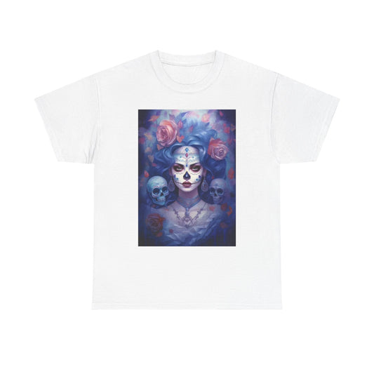 Day Of The Dead Graphic T Shirt Retro Art Mexico Vintage Unisex Heavy Cotton AI
