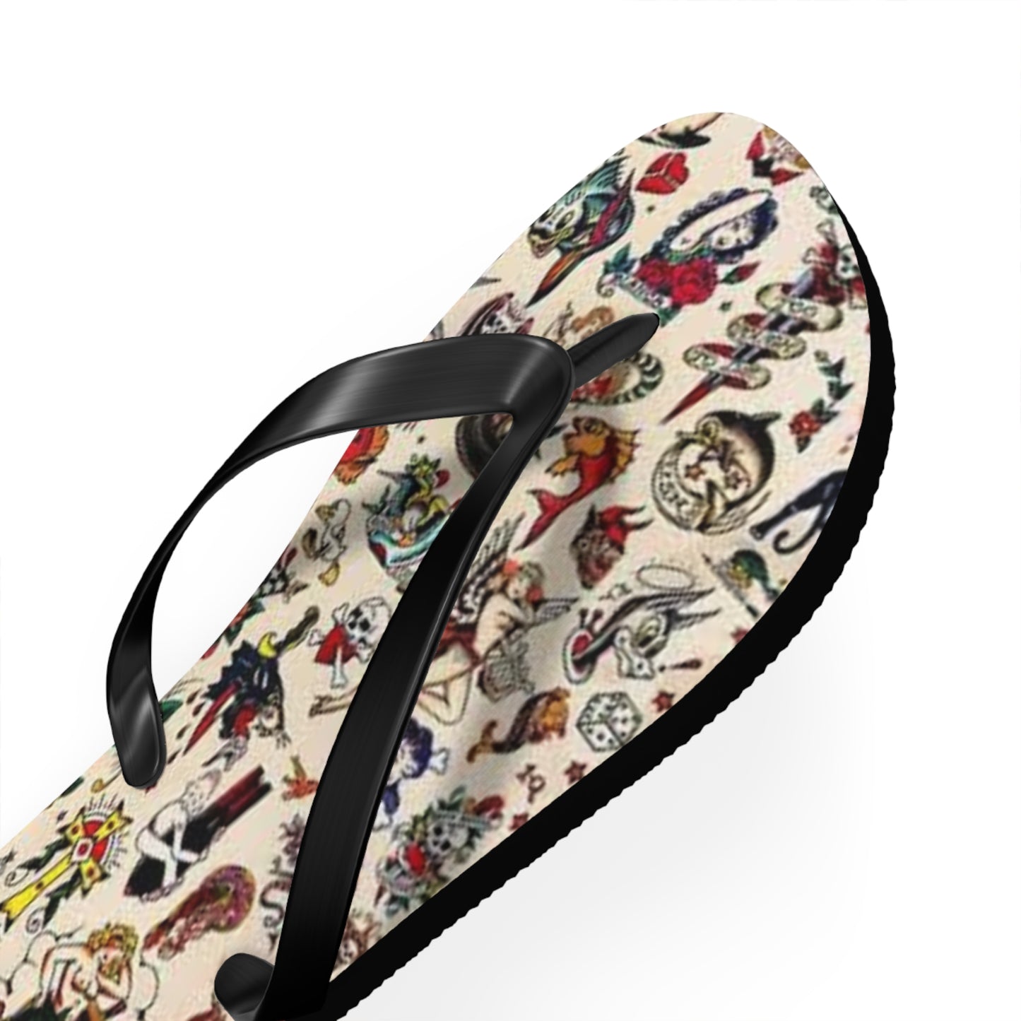 Sailor Jerry Tattoos Sandals, Beach Shoes, Vacation Flip Flops, Pool Slides