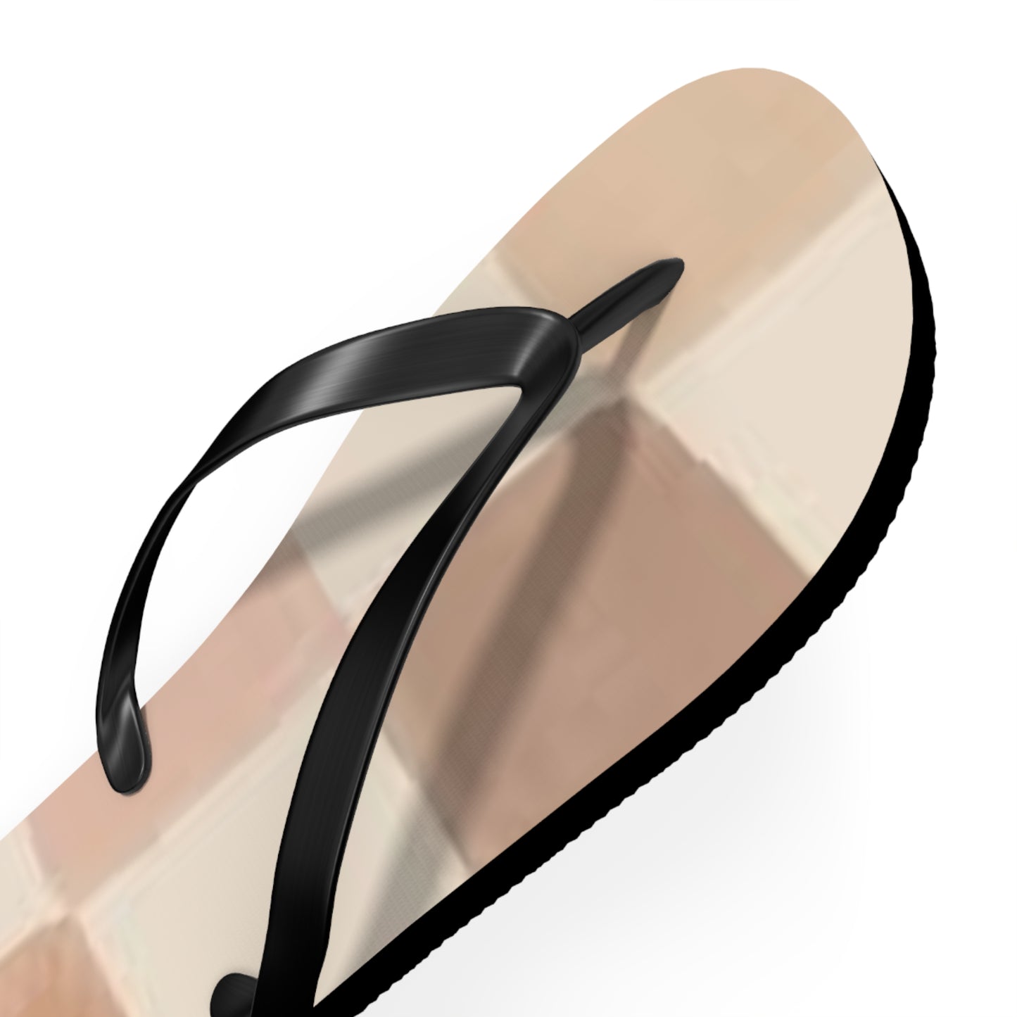 Tan Checkered Sandals, Beach Shoes, Vacation Flip Flops, Pool Slides
